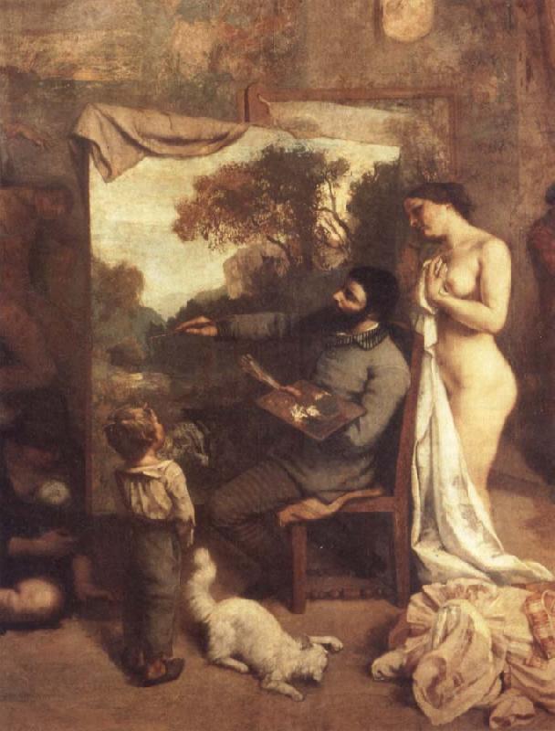 Gustave Courbet Das Atelier.Ausschnitt:Der Maler oil painting picture